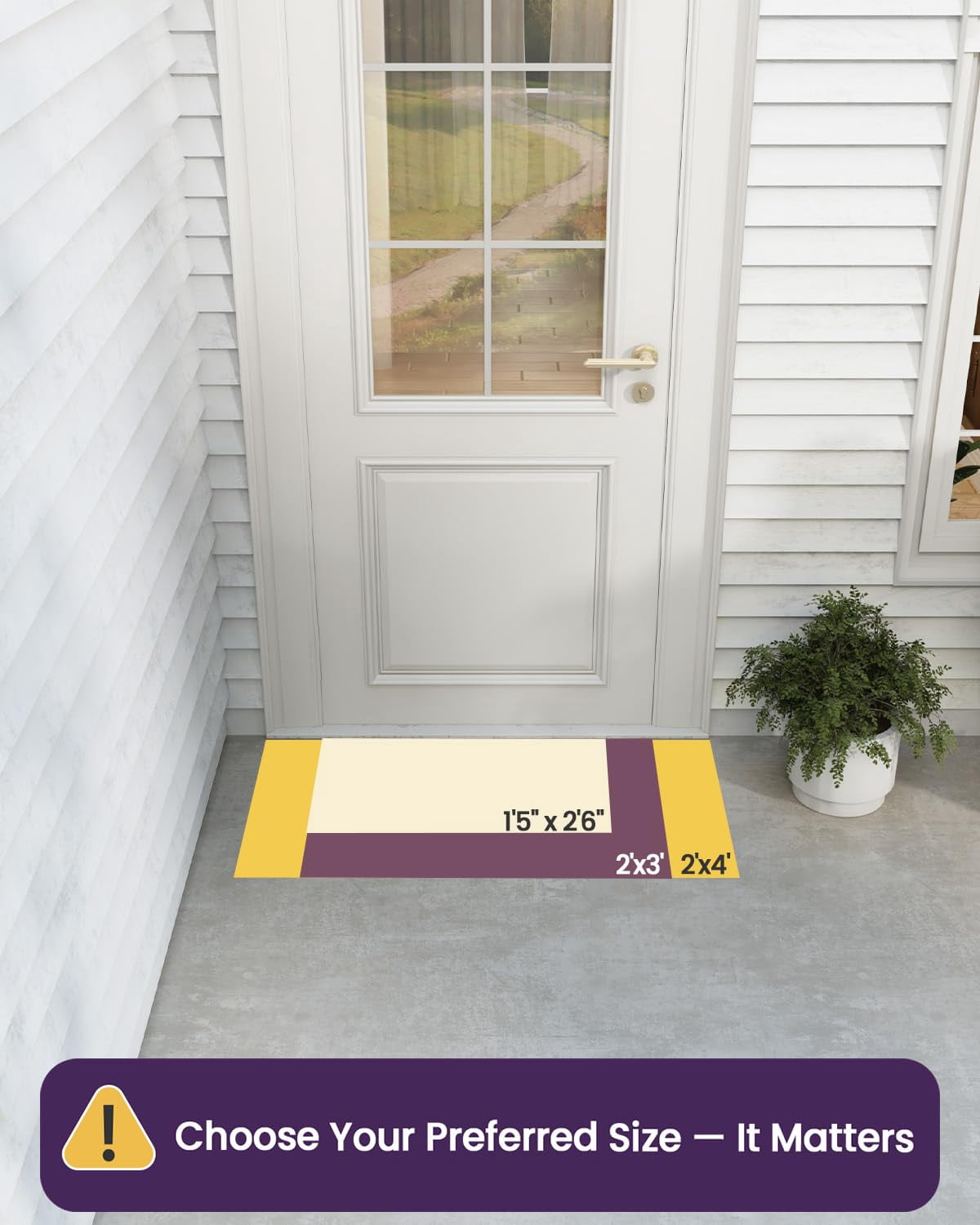 Front Door Mat Outside Entrance  Heavy Duty Non Slip Low Profile Doormat For Entryway Dirt And Welcome Mats Easy Clean Patio Garage 3x2 Blue