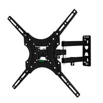 Adjustable Wall Mount TV Bracket, 26-55" Rotatable TV Stand with Spirit Level Black