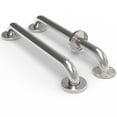 thumbnail image 2 of AmeriLuck 2 Pack 1-1/4 x 16 inches Stainless Steel Bath Safety Grab Bars, ADA Compliant 500lbs Loading Capacity, Brushed Nickel, 2 of 6