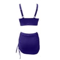 thumbnail image 4 of Womens High Waisted Bikini Sets Slim Fit Swim Skirt Swimsuits Mesh Sarong Wraps Two Piece Bathing Suits, 4 of 5
