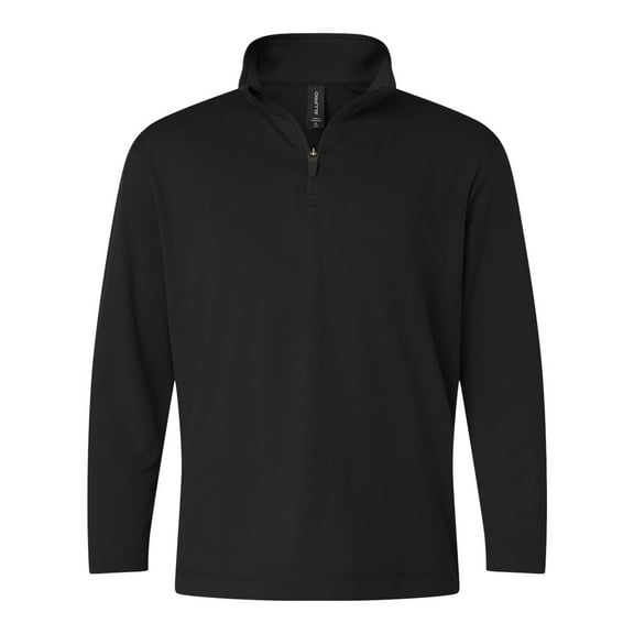 AllPro 41870Y Pro-Lock Youth Performance Quarter-Zip Pullover-Black-XS