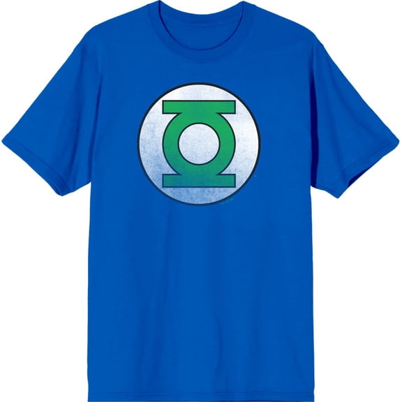 Green Lantern Logo Men's Blue Crew Neck Short Sleeve Tee-Medium