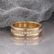 thumbnail image 4 of Anillo de boda de moda para mujer, anillo de compromiso con circonita cúbica micro pavé, accesorios de joyería para mujer, pareja sencilla, tamaño 6, dorado, 4 of 5