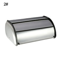HomeLife Home Hotel Kitchen Large Stainless Steel Bread Storage Container Holder Box Bin