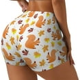 thumbnail image 2 of Sigee Cartoon Squirrel Print Women's High Waist Workout Shorts - Squat Proof, Tummy Control, Yoga and Gym Activewear-XX-Large, 2 of 9