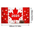 thumbnail image 3 of Decoraciones Del Día De Canadá Feliz Día De Canadá Bandera Para Garaje Del Día De Canadá 2025 70 X 157 Pulgadas, 3 of 5