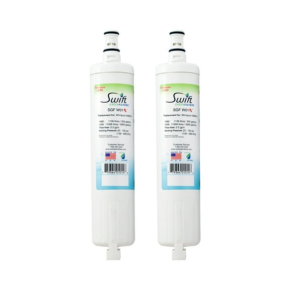 Swift Green Filters SGF-W01 Rx-2P Replacement for Whirlpool 4396508 Water Filters(Pack of 2)