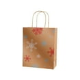thumbnail image 2 of Eco-Friendly Kraft Paper Gift Bags With Handles for Christmas Gift Packaging, 3 Designs: Snowflake, Bells, Forest; Durable Tote Bags for Hassle-Free Gifting, 2 of 6
