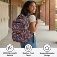 thumbnail image 5 of Yspwyqan Construction Truck Kids Boys Backpack, 600D Polyester Purple Dots Multi-Pocket Bookbag, Adjustable Straps for Elementary Middle, Back to School Supplies, 5 of 7