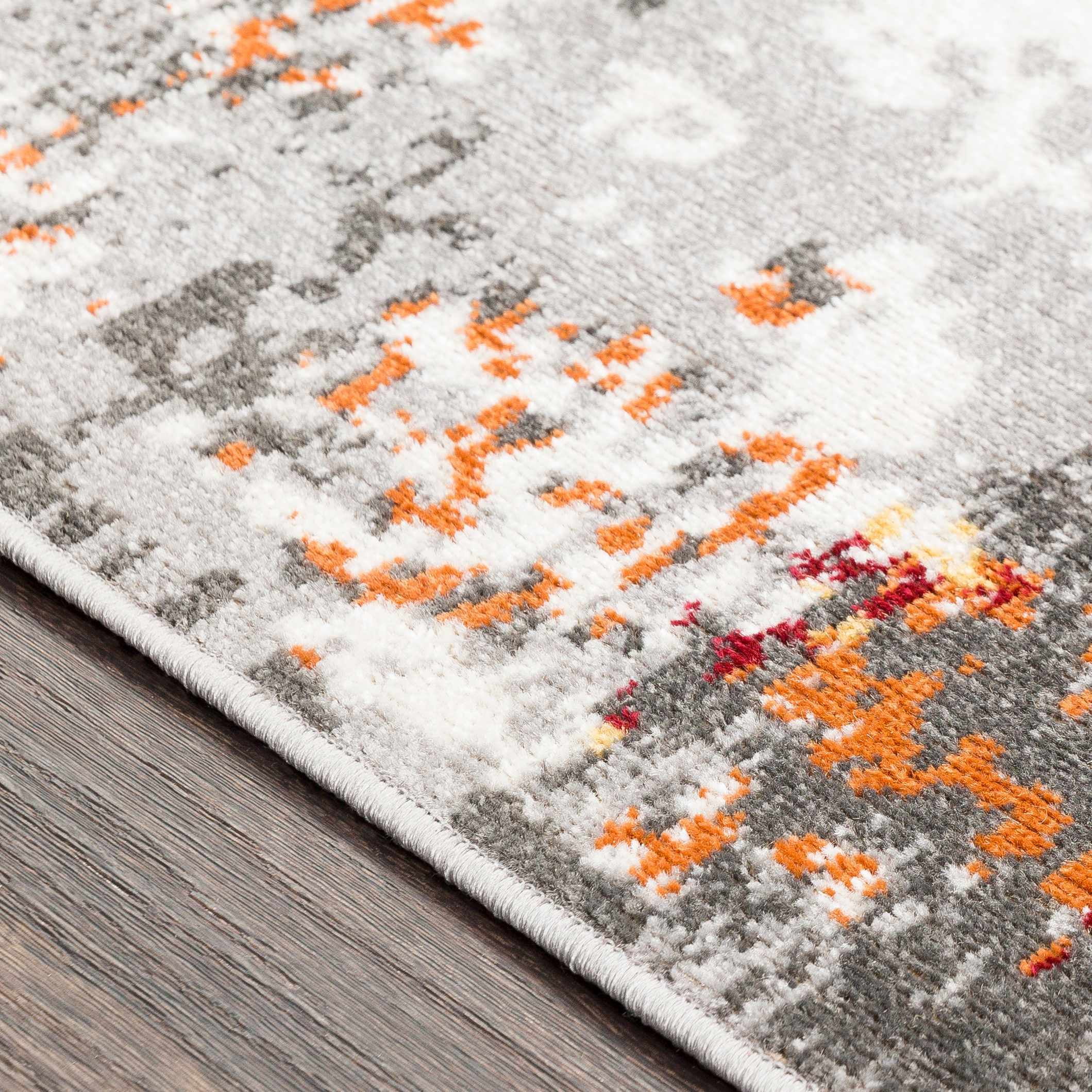 Hauteloom Salina Living Room, Bedroom Area Rug - Modern - Gray, Purple - 2' x 2'11"