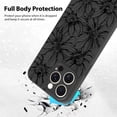 thumbnail image 2 of for iPhone 14 Pro Case, Silicone Black Floral Flowers Cute Pattern,  Compatible with MagSafe Sunflowers Camera Protection Phone Case, 2 of 6