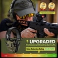 thumbnail image 3 of ZOHAN EM054 Electronic Shooting Ear Protection with 4X Sound Amplification, Slim Active Noise Reduction Earmuffs for Gun Range,Hunting - Brown, 3 of 10