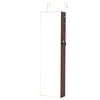 Cabinet Wooden with Mirror LED Lights Wall & Door Hung Lockable Jewelry Organizer Cupboard for Home, Brown