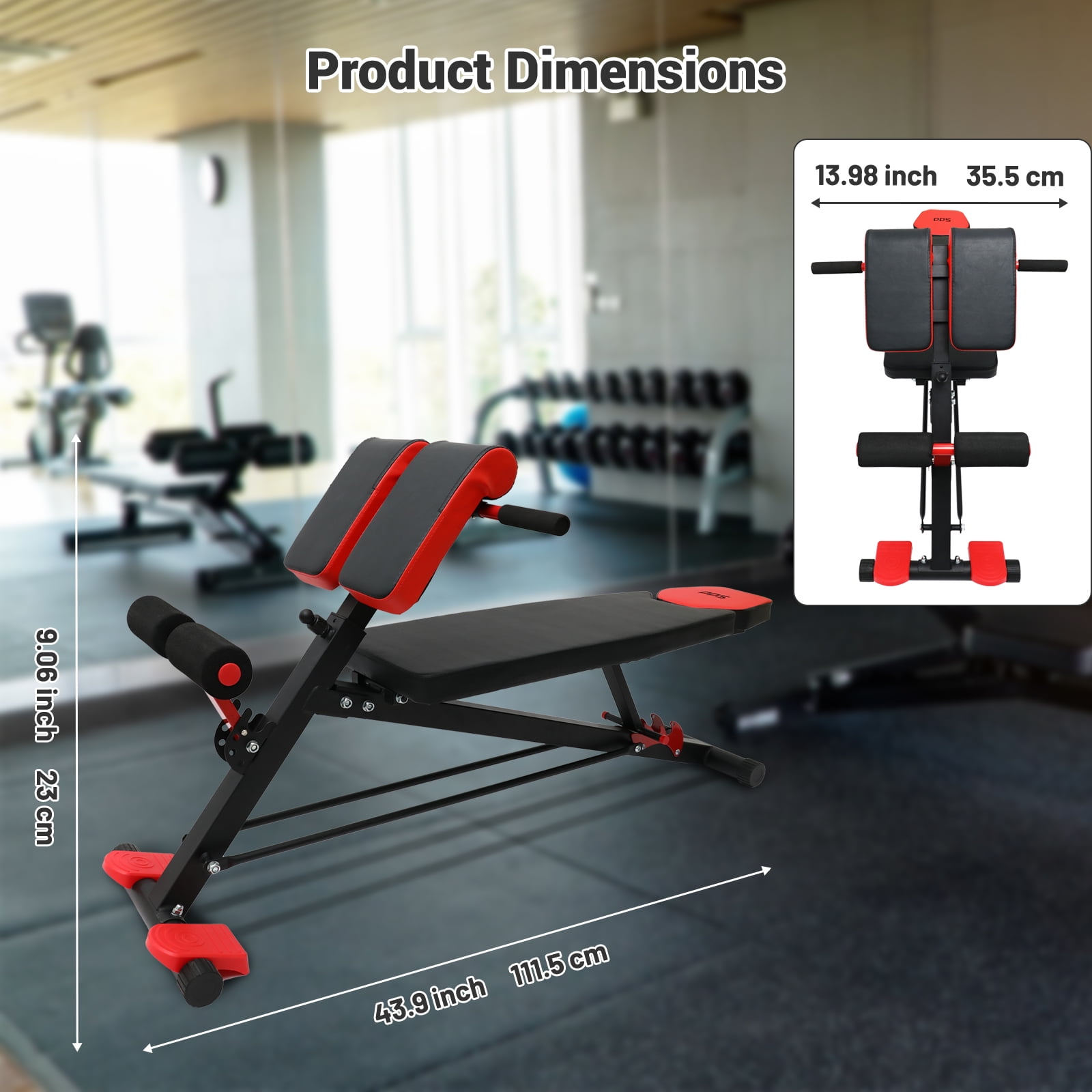 CATGOOD Roman Chair for Exercise, Multifunctional 3-in-1 Workout Bench for Back Extension & Full Body Training, Comprehensive Fitness Equipment, Max Load 770 Pounds