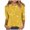Yellow, variant on Black Juniors Tops, 3/4 Sleeve Lightweight Button Down Shirt Women, Weekend Polyester Athletic Tops, Women's Three Quarter Sleeve Sequin Print Fashionable Casual T Shirt