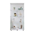 thumbnail image 4 of Glass Display Case with Door, Display Cases for Collectibles with 4-Tier Shelves and Metal Handle, Floor Freestanding Display Cabinet Curio Cabinets with Glass Doors for Living Room, Bedroom, Office, 4 of 8