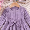 thumbnail image 4 of Toddler Girl Clothes Bowknot Ruffle Sleeve Top Floral Allover Pants Fall Winter Outfit Set 12 18 24 Months2t 3t 4t 5t 6t 7t Toddler Girls Winter Clothes,18-24 Months,Purple, 4 of 6