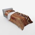 thumbnail image 3 of Ambesonne Rustic Bedding Set 4 Pcs, Wooden Table Wine Corks, Queen, Brown, 3 of 3