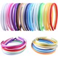 thumbnail image 1 of wonima44 Pack of 26 DIY Satin Covered Fashion Headbands Set 0.4 Inch/1 Cm Girls Hairbands Teen Colorful Ribbon Hair Band Craft Headband Set for Women Non Slip, 1 of 1