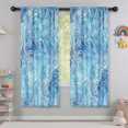 thumbnail image 5 of Blackout Kids Curtains,Blue White Tie Dye Wave Pattern Childrens Insulated Curtains Set Of 2,Bedroom Essentials,Toddler Room Decor 42"x63", 5 of 5