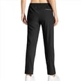 thumbnail image 4 of Pantalones de Senderismo para Mujer, de Secado Rápido, Ligeros, con Cintura Elástica Impermeable, para Todas las Estaciones Negro XL, 4 of 7
