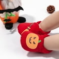 thumbnail image 2 of Dakaela Baby Booties Newborn Cozy Fleece Halloween House Slippers Winter Warm Infant Crib Sock Shoes First Walkers Red Size 5.5, 2 of 7