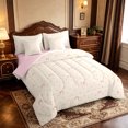 thumbnail image 2 of Manfei Cute Coquette Bow 7-Piece Twin Bedding,3D Cartoon Bowknot Print Bedding Comforter Set,Pink Reversible, 2 of 7