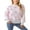 01 White, variant on Valentines Sweaters for Women Mock Neck Lantern Sleeve Cute Heart Sweater Casual Loose Knitted Warm Pullover Top