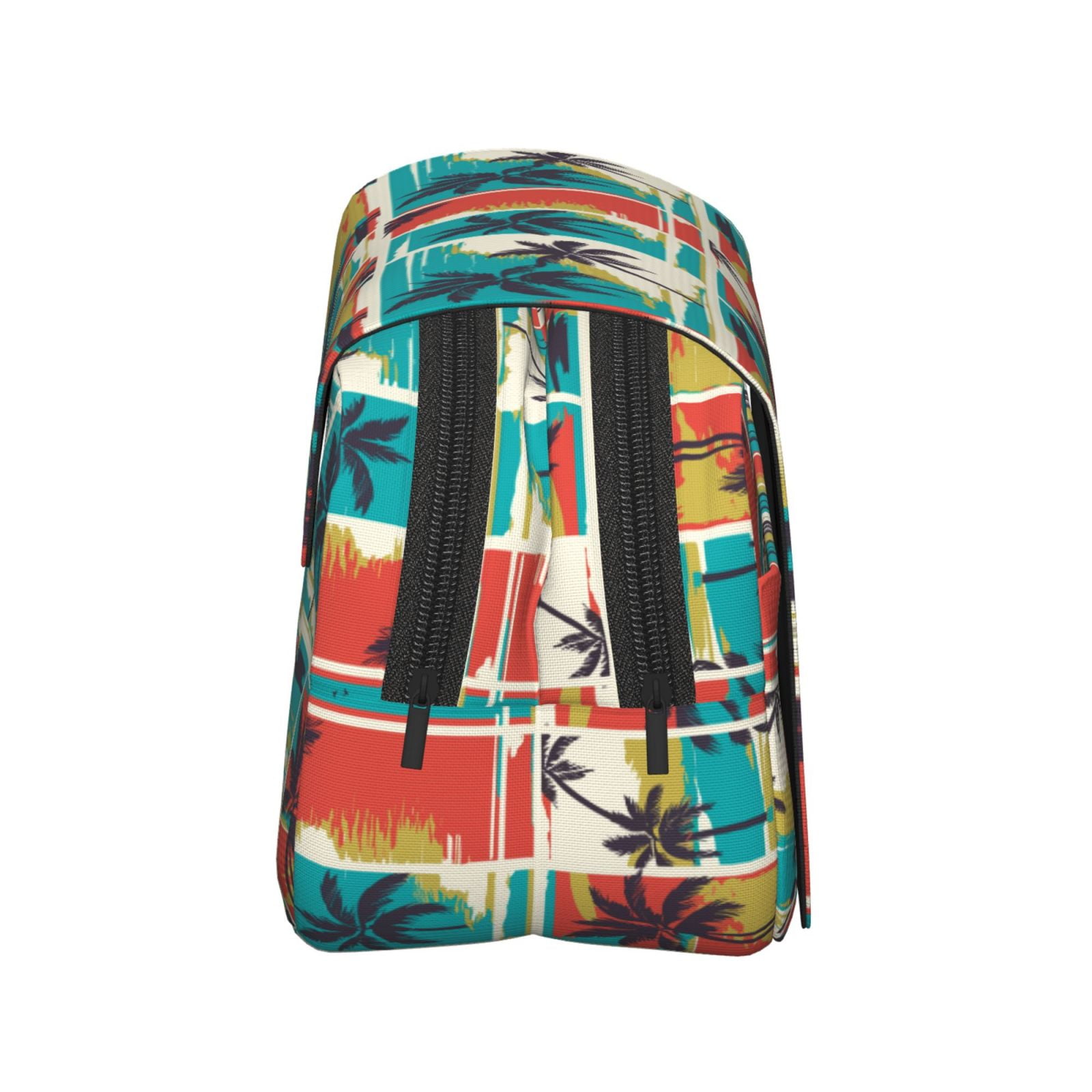 Rateoe Colorful Hawaii Palms Pattern Double Clamshell Pen Case, Storage Organizer with Two Zipper Compartments– Holds Up to 50 Pencils & Pens