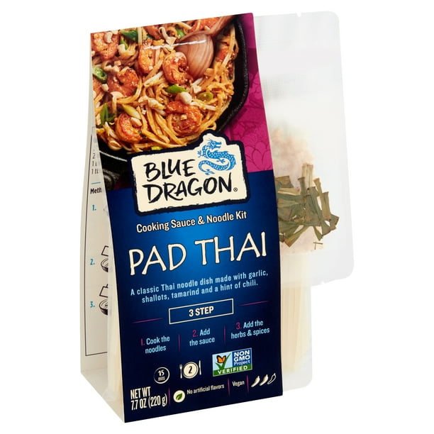 Blue Dragon Pad Thai Cooking Sauce & Noodle Kit, 7.7 oz
