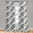 thumbnail image 5 of Ambesonne Abstract Curtains, Animal Skin Patterns, Pair of 28"x84", Black White, 5 of 5