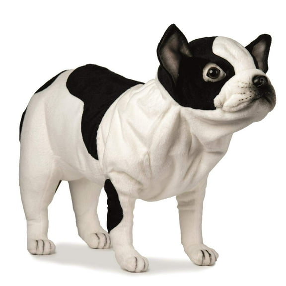Hansa Synthetic Fiber French Bulldog with Black and White Finish 6601