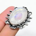 thumbnail image 2 of Natural Mystic Topaz Gemstone Handmade 925 Sterling Silver Ring Size 8.5, 2 of 2