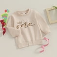 thumbnail image 2 of Bagilaanoe Newborn Baby Boy Casual Sweatshirt Long Sleeve Letter Embroidery Pullover 6M 12M 18M Infant Loose Tee Tops, 2 of 7