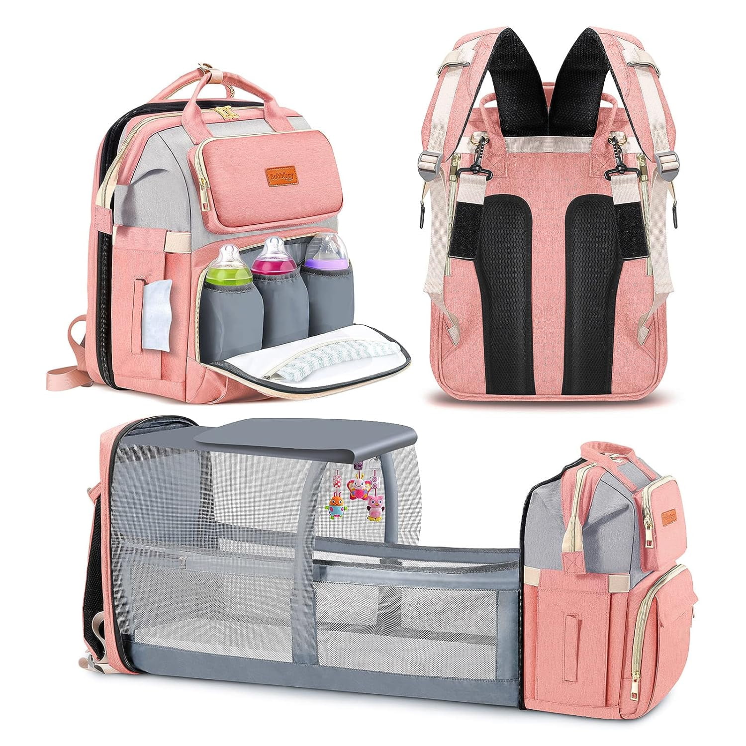 Baby Diaper Bag Backpack with Changing Station Multifunctional Waterproof Portable Baby Bag for Travel Dark Grey Color Walmart