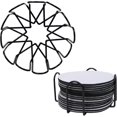 thumbnail image 3 of Coaster Holder, 4 PCS Metal Holder for Square or Round Coaster Sets Home Wrought Iron Shelf Decoratio, 3 of 4