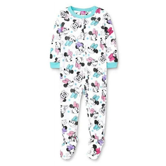 Disney Minnie Mouse Character Print Fleece Toddler Girl's Pajama Sleeper (Size 3T)
