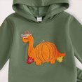 thumbnail image 5 of YIWULA Halloween Toddler Baby Boy Clothes Outfit Long Sleeve Tops+Pants 2PCS Fall Winter Pullover Sweatshirts Sets(2-3 Years,Green), 5 of 6