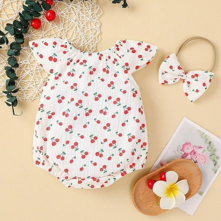 

Vedolay Girl Bodysuits Girls and Toddlers Knit Sleeveless Rompers White 0-6m