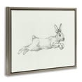 thumbnail image 4 of Stupell Industries Jumping Rabbit Sketch Animals & Insects Drawing Brown Floater Framed Canvas Art Print Wall Art, 21 x 17, 4 of 10