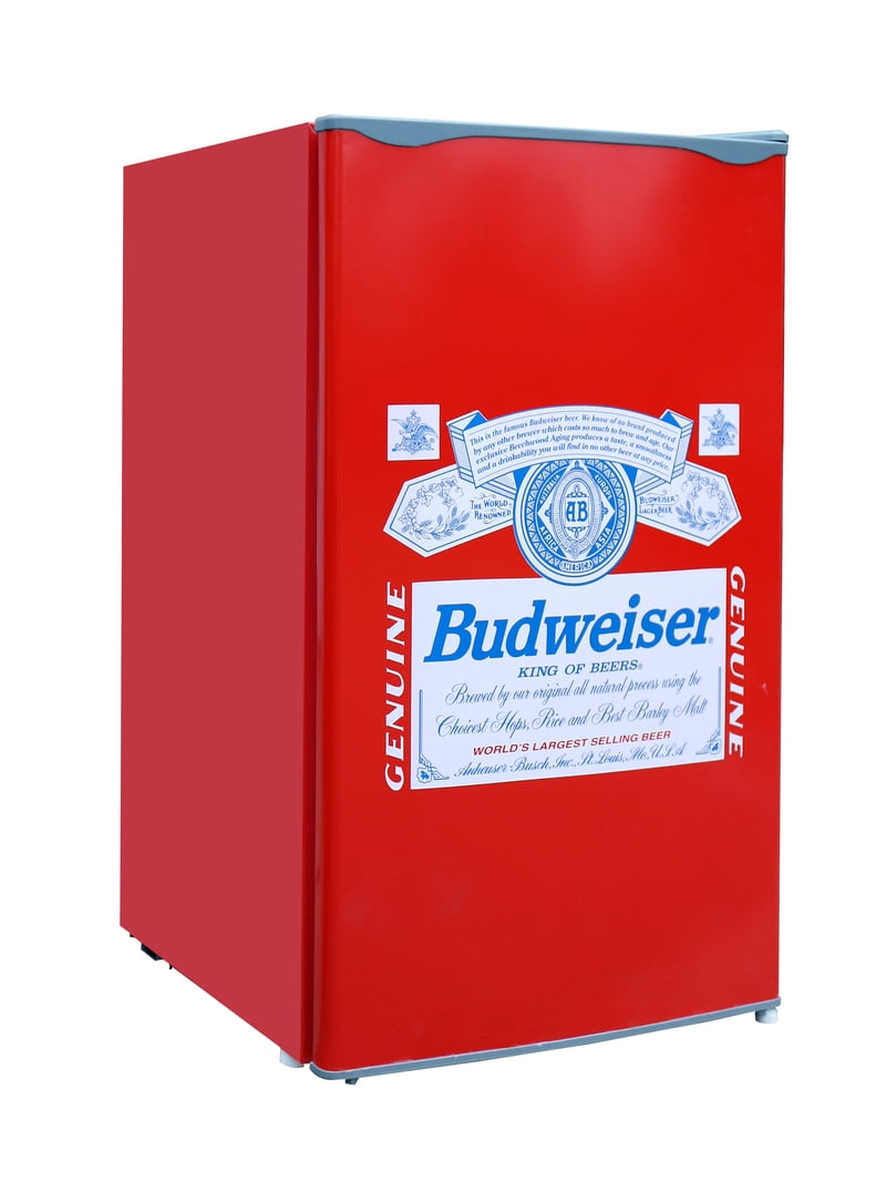 Budweiser 3.2 cu. ft. Refrigerator FR320, Red, Flush Back Design