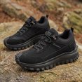 thumbnail image 5 of Men's Lace‑Up Mid‑Top Outdoor Hiking Shoes, Spliced Multi‑Panel Upper Footwear with Deep‑Lug Rugged Thick Outsole for Mountain Trekking and Field Outdoor Activities, 5 of 10