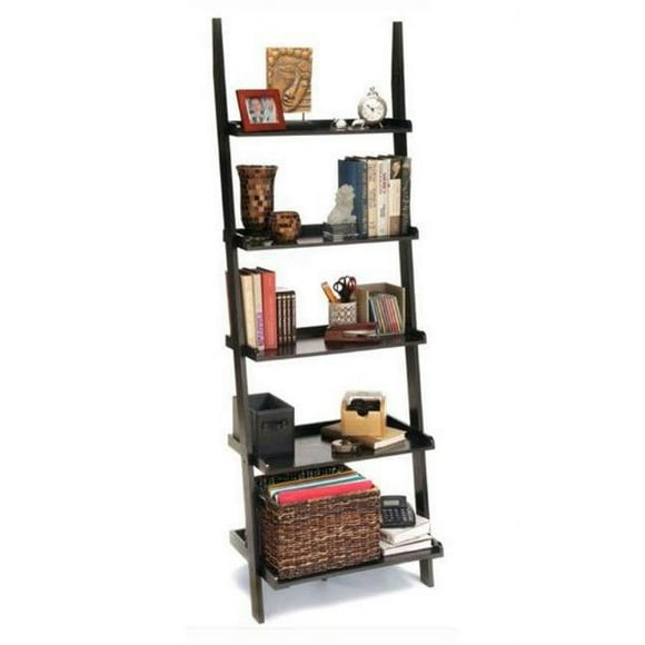 Convenience Concepts 8043391-BL American Heritage Ladder Bookshelf in Black