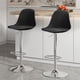 thumbnail image 1 of Bancos De Bar Giratorias Con Reposapies Respaldo Set De 2 Acabado de la estructura Cromado Asiento Negro, 1 of 6