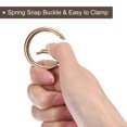 thumbnail image 4 of Round Spring O Rings, 12Pcs 1.57 Inch OD Trigger Buckle Snap Clips for Bags, Purses, Keyrings, Light Golden, 4 of 7