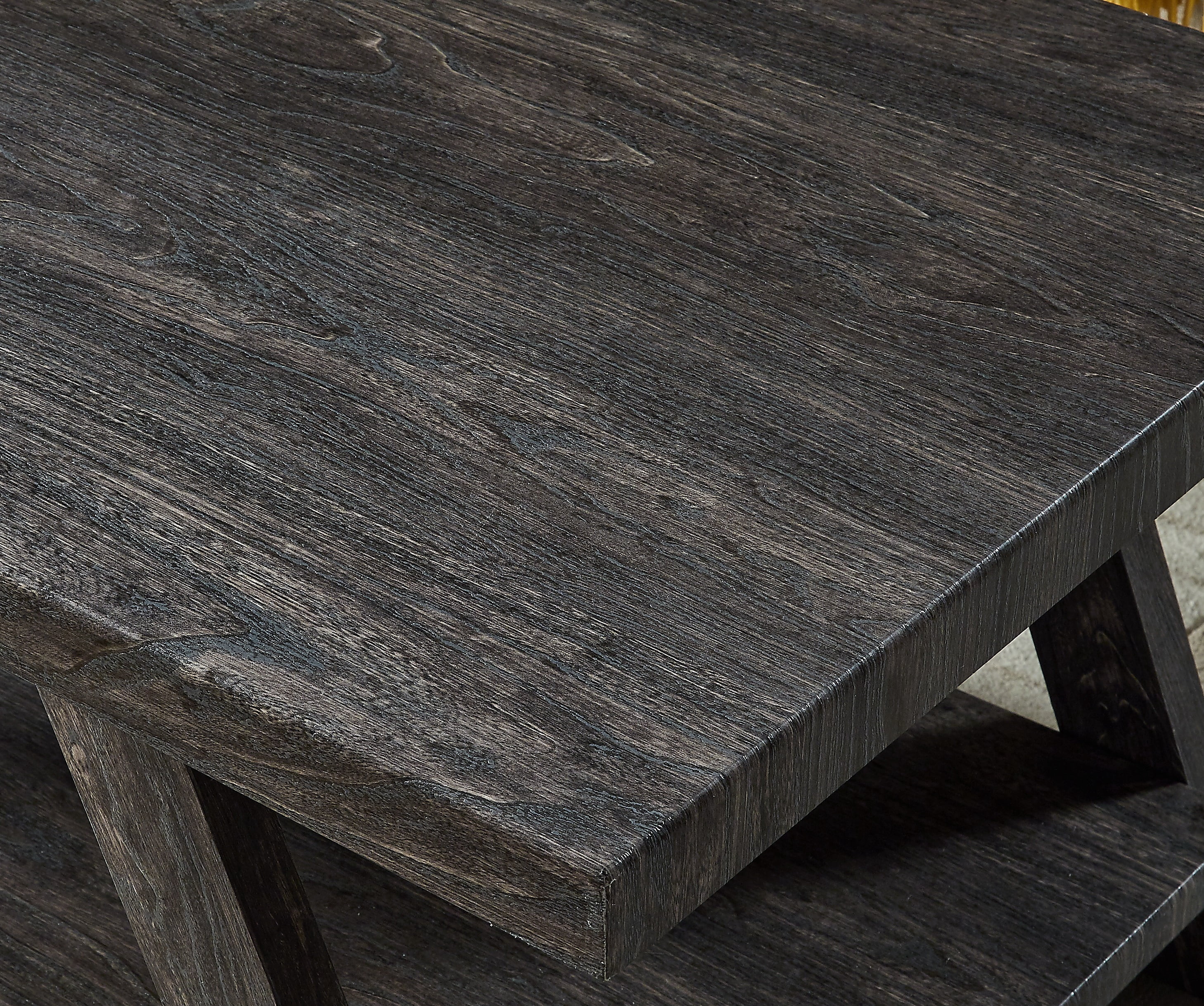 Athens Contemporary Wood Shelf Coffee Table