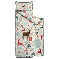 thumbnail image 2 of Multicolor Christmas Deer Pattern Toddler Nap Mats for Kids Preschool,60"x20" Sleeping Mat Bag or Kids,Toddler Sleeping Bag,Toddler Nap Mat or Daycare, 2 of 6