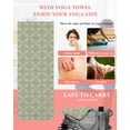 thumbnail image 5 of Sage Green Yoga Towel for Hot Yoga Non Slip, Geometric Flower Leaf Diamond Plaid Retro Yoga Mat Towel Absorbent Yoga Sweat Towels Microfiber Hot Yoga Blanket for Bikram Pilates 26"x74", 5 of 7