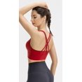 thumbnail image 3 of SURJDE Women's Strappy Sports Bra Medium Support Workout Training Top, 3 of 6