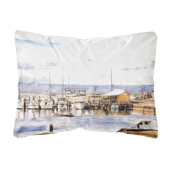 Carolines Treasures 1006PW1216 Pass Bait Shop Decorative Canvas Fabric Pillow, 12H x16W, multicolor